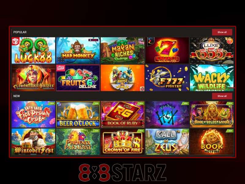 Ko'p o'yin tanlamiga ega 888Starz xavfsiz onlayn casino